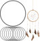 RUNYU 8 Stück Metallringe zum Basteln, Metallring 20cm Traumfänger Ringe Makramee Ring für DIY Floral Hoop Hochzeitskranz Floristik Wandbehang(Schwarz)