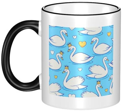 Personalisierte süße Schwan-Kaffeetasse – bunte Tasse, perfekt für Zuhause, Büro und Esszimmer