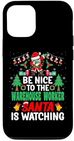 Hülle für iPhone 14 Pro Be Nice to the Warehouse Worker Santa - Christmas