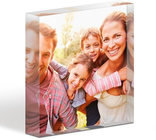 Personnalisée Individuel Acrylique Cristal Clair Bloc Plaque Avec Votre Photo Image Logo Et Texte Effet 3D Pour Toutes Les Célébrations - Ajoutez Votre Design