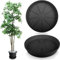 Stimo 3X Untersetzer für Blumentöpfe Ø 30 cm Grau Kunststoff Blumentopfuntersetzer (Anthrazit)