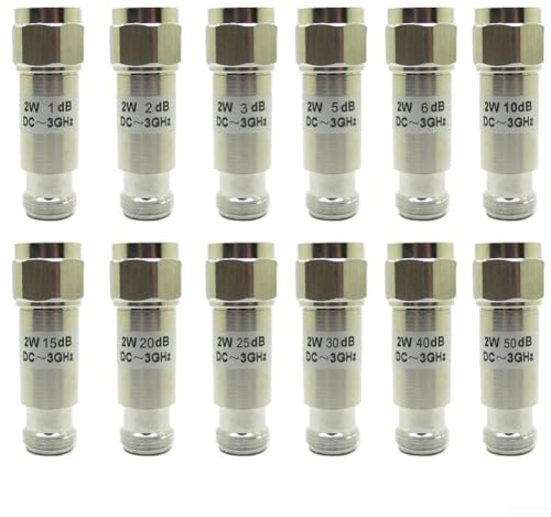 for MINI RF Coaxial Attenuator, for MINI RF Coaxial Attenuator 2W 1DB-40dB, DC3 0GHz, N Type Male To Female Connector(6dB)