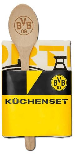 Borussia Dortmund Unisex – Erwachsene BVB Küchenset, Mehrfarbig, Einheitsgröße