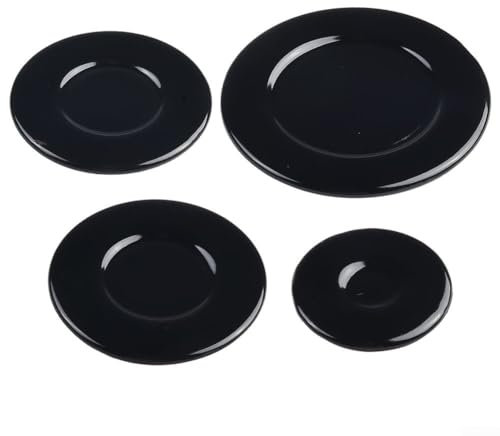 UTTASU 4 Pcs Oven Cooker Hob Gas Burner Cap, 55mm 75mm 100mm Accessories,Cooker Oven Gas Hob Burner Base and Cap Set Fits Burner Cap