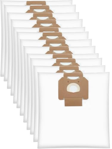 GAS 35 Bolsas para aspiradora Bosch Professional en seco y húmedo – Accesorios para GAS 35 L AFC/M AFC/L SFC+ – Piezas de repuesto para aspiradoras industriales (12 bolsas de repuesto)