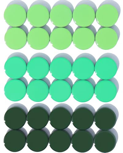 DUJEQM Kühlschrankmagnete, 30 Stück Magnet Magnete für Magnettafel, Stark, Rund, Grün