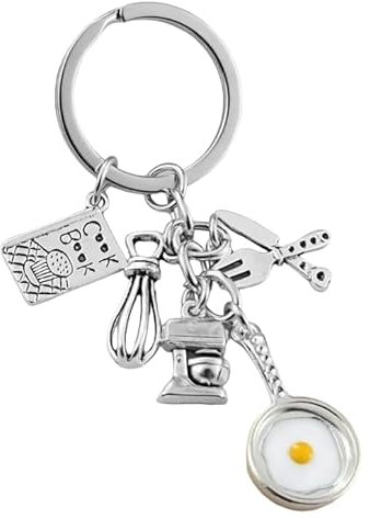 Chef Cook Book Recipe Keyring Keychain