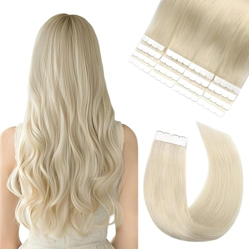 Vlasy Tape Extensions Echthaar 30cm Mini Tape in Extensions Echthaar Gerade Tape Haarverlängerungen Echte Menschliches Haar Natürliche Invisible Tape Hair Extensions Grau4# 16 Stück