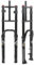 KLYso for 4,0 Zoll Fat Tire ATB/BMX Elektro-Fahrrad-Federgabel Scheibenbremse Luftstoßdämpfer 4.0 Fat Bike Gabel 1-1/8 Schaft 170mm Federweg QR(Black)