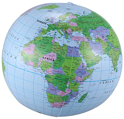 Aufblasbares Spielzeug Globus Ausbildung Geographie Karte Ballon Wasserball 40 cm