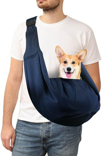 Dhnvcud Bandoulière Réglable Sac de Transport pour Petit Chien,Bandoulière Mains Libres Porte Chat Ventral, pour Jusqu'à 7,5 KG, pour l'extérieur, Les Voyages, Le Métro