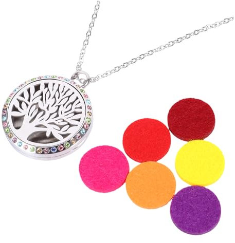 TEMPNAP Stunning Silver Necklace Chain for Essential Oil Diffuser Decor Random