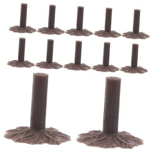 Angoily 50 Pieds d'arbre Miniatures en Plastique Marron Clair pour DéCoration De Maquettes, Dioramas, Micro-Paysages, Table De Sable - Facile À Assembler, Durable Et IdéAl pour DIY