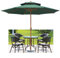 Sombrilla Terraza Exterior, Parasol Excentrico Diámetro a 270 cm Doble Capa, Protección Solar UV50+,Manivela, Patio, Jardín, Terraza, Piscina, Playa (Verde,2.7m (9FT))