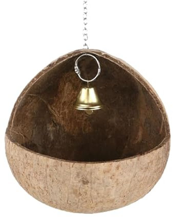 Ｚｉａｌｏｆｉ Aus Kokosnussschale, Brutvogelhütte für Sittiche, Vogelhaus, Vogelhaus Aus Kokosnussschale, Brutnistplatz für Sittiche, Kanarienvögel, Keine Kokosraspeln