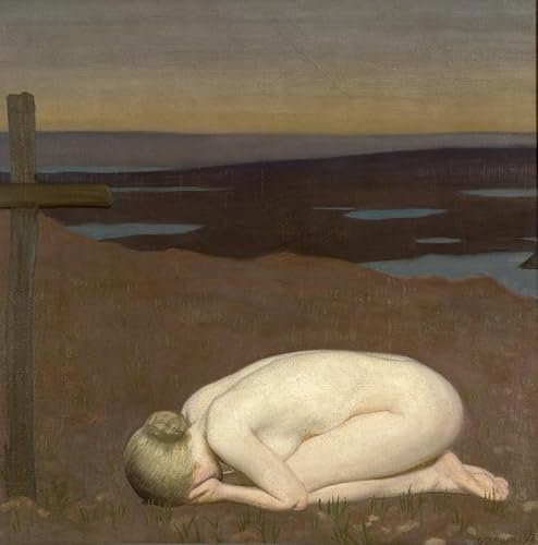 Sir George Clausen Jugend Trauer 1916 - Wandbild - Leinwanddruck auf Holzrahmen - Perfektes Bild zur Wanddekoration