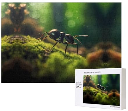 Poezjzw King of Ameisen-Puzzles für Erwachsene, 300 Teile, Holzpuzzle für Familie, Freunde, Heimdekoration, Wandkunst, 15,7 x 27,9 cm