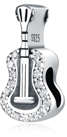 Cello Music Note Beads Charm, 925 Sterling Silber Charm Armband Zubehör, kompatibel mit Pandora Armband Halskette