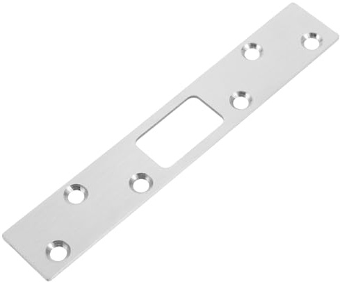 Toddmomy Stainless Steel Door Strike Plate Screws Security Latch Reinforcement Plate for Interior Door Deadbolt Heavy Duty Residential Use