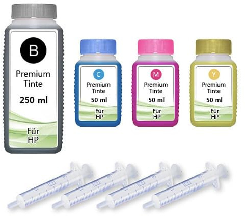 Inkadoo 400ml NACHFÜLL Tinte kompatibel für HP 901 XL OfficeJet J4580 J4600 J4624 J4660 J4680C