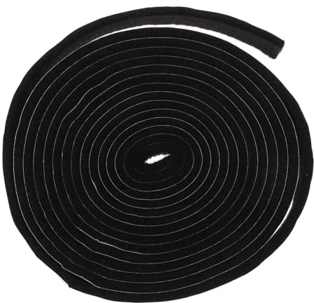 Abaodam Ruban Étanchéité Noir Auto-adhésif pour Barbecue et Fumoir Résistant Haute Température Bande de Calfeutrage Ignifuge pour Cuisson Plein Air et Camping