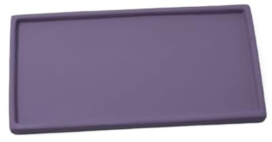 changgengyi Pflanzschale Einfache rechteckige Paletten-Tropfschale, Keramik-Blumentopf-Untertasse for drinnen und draußen(Purple,L)