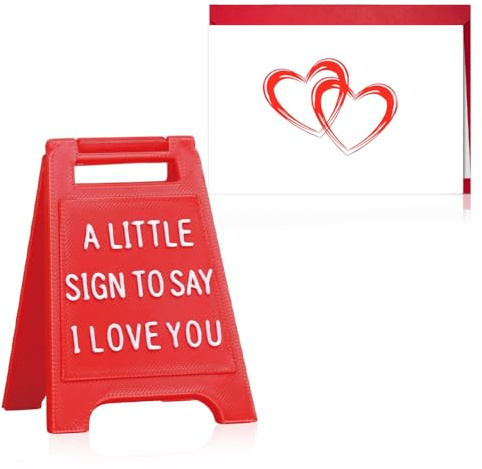 I Love You Valentines Day Gift Romantic Desktop Sign Gifts Mini Decoration For Wife For Husband For Her For Him (5.5 * 3.8cm)
