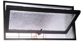 WEKONUMEX Small Basement Window, 360 Pivot Window With Tempered Glass And Aluminum Frame In Black White Multiple Sizes(Black,80x30cm/31.5x11.8in)