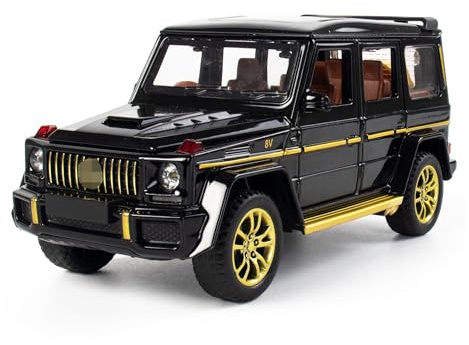 MODVKVK 1/32 G63 AGM Modellauto, Zinklegierung Heckzug Auto, Ton und Licht Modellauto, passend für Sammler und Kinder über 3 Jahre alt als Geburtstagsgeschenke (Schwarz)