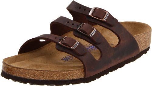 Birkenstock Women's Florida Birko-Flor Sandal brown Size: 10-10.5