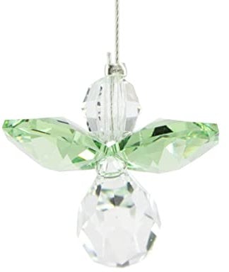 Tierra Zen Ángel de la Guarda Agosto, Peridotita- Cristal para colgar- Atrapasoles