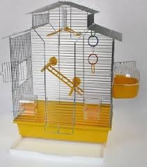 Vogelkäfig,Wellensittichkäfig,Exotenkäfig,60 cm Vogelkäfig Vogelbauer Wellensittich Kanarien Voliere Vogelhaus Käfig IZA 2 II in der Farbe gelb