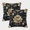QADDKRTEV Lotus Kissenbezüge 2er Set Kissenhülle Zierkissen für Sofa Schlafzimmer Wohnzimmer 50x50cm