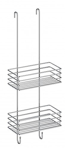 Smedbo B1210 Duschkorb Hängeregal, Duschablage Duschregal Badablage doppelt aus Edelstahl verchromt 66 x 25 cm Ideal für das Badezimmer