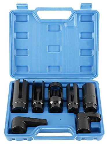 FreeTec 7pcs Douille Sonde Lambda, 22 mm Clé Sonde Lambda, Clé à Douille Demonte Sonde Lambda, Jeu Cle Outils Sonde Lambda pour Voiture