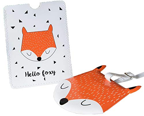 Animal Friends Passport Holder and Luggage Tag Set - Fox