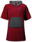 CelinaTex Happyfun Poncho kurz 52 x 85 cm Bordeaux anthrazit Mikro-Flanell Badeponcho Mikrofaser Surfponcho Handtuch