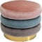 Kare Design Hocker Sandwich Triple, Rosa/Hellblau/Grau, 44 x 63 x 63 cm