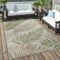 Paco Home Outdoor Teppich Für Terrasse Und Balkon Pastell Palmen Design, Grösse:60x100 cm, Farbe:Grün