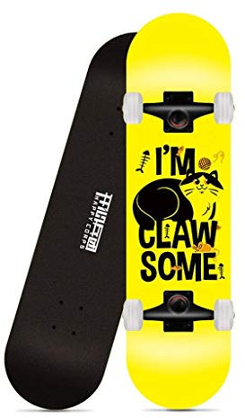 Lgan Skateboard Komplettboard, 31x8in Ahorn E Longboard，Erwachsene Jugendliche Skateboard Deck，Straße Penny Board (Color : AA)