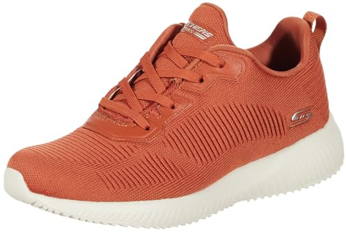 Skechers BOBS Women's Bobs Squad-Tough Talk Sneaker, Brick, 7.5