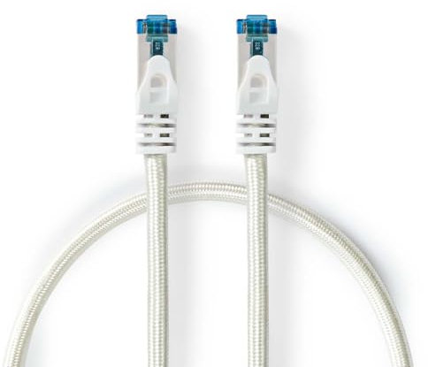 NEDIS Câble cat 6a | s/ftp | rj45 male | rj45 male | 100.0 m | snagless | rond | pvc/tressé | argent | s