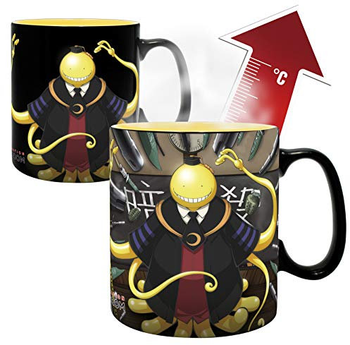 ABYSTYLE - ASSASSINATION CLASSROOM - Mug Heat Change - 460 ml - Koro attaqué (KORO ATTAQUE THERMO-REACTIF)