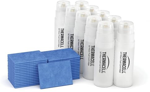 Thermacell Ricarica per Repellente Antizanzare, Compatibile con Tutti i Dispositivi, 120 Ore di Durata, 10 Cartucce + 30 Piastrine