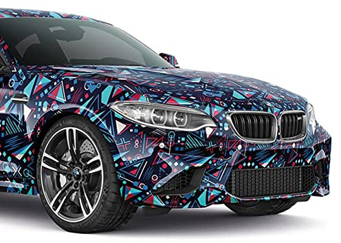 Design Auto-Folie Geometrische Formen 3D Car-Wrapping Luftkanäle blasenfrei 100x150cm