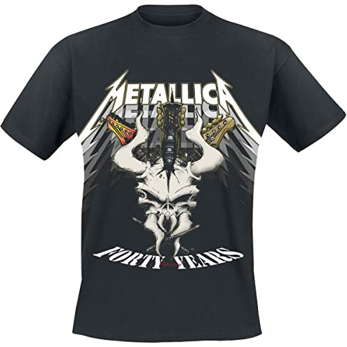 Metallica 40th Anniversary Forty Years Männer T-Shirt schwarz L 100% Baumwolle Band-Merch, Bands