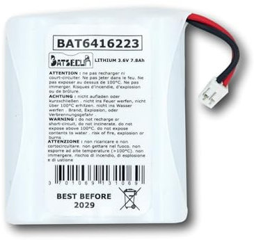 BATSÉCUR - Pile Alarme BAT6416223 Compatible 6416223, BP CLT 8000 Tyxal+, Bat CLT 8000 TYXAL+, WILPA2369B pour CLT 8000 TYXAL+ Delta Dore - 3.6V 7.8Ah Li-SOCl2