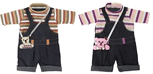 Diealles Shine 2er-Pack Puppenkleidung 35-43CM für New Born Baby Puppen, Puppenzubehör Puppenkleider für 14-17 Zoll Baby Puppen