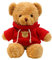 TROYSINC Teddybär Weiches Fell Teddybär mit Kapuze Tatzendruck Plüschtier Kuscheltier Stofftier Geschenk (Red,70cm)