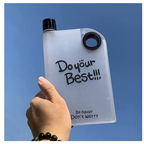 Wasserflasche Trinkflasche Sportflasche Tragbare Flache A5 Quadratische Wasserflasche 10 Farben Cup Cold Juice Water Sports Cup Mit Tragbarer Outdoor-Wasserflasche Wasserflaschen Trinkflaschen ( Blue